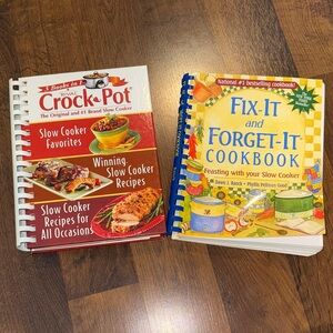 Crock-Pot and Fix-It Slow Cooker Cookbooks bundle of 2